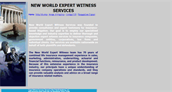 Desktop Screenshot of newworldexpertwitnessservices.com